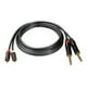 thumbnail image 2 of Cable De Audio Estéreo Macho De 1,5 M 2x6,35 Mm Macho A 2 RCA Chapado En Oro, 2 of 3
