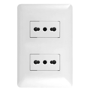 Genérico - Pack 10 Tomacorriente Doble 10/16A 250V Blanco