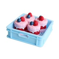 Bothyi - Cesta De Frutas En Miniatura Modelo Resina Simulada Para Decoraciones De Paisaje Frambuesas