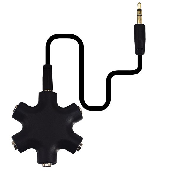 Divisor de auriculares onelinkmore Adaptador estéreo de 3,5 mm con 5 conectores