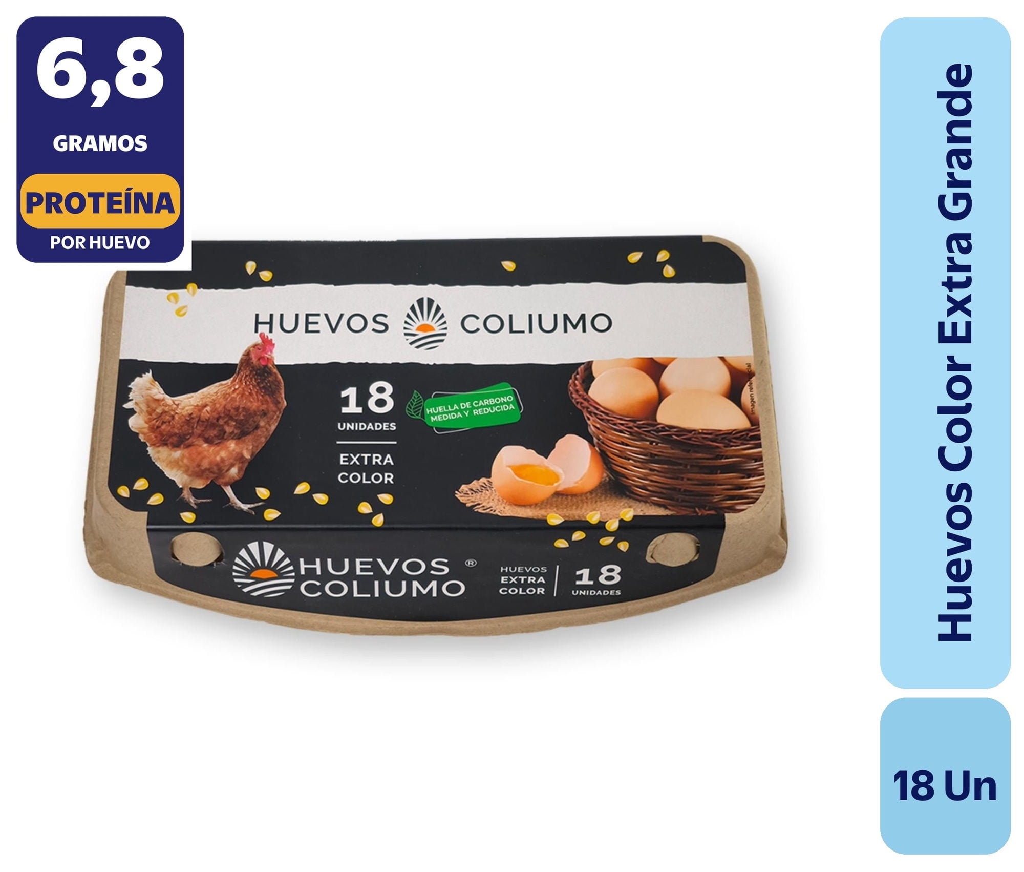 Huevos Tradicionales Extra Grande Color 18 Un Coliumo