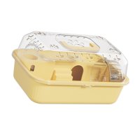 Magideal - Viaje Hámster Transparente Hámster Hámster Carry Caza Ventilación Ventilación Portable Hámster Jaula Para Conejillos De Indias Ratas Animales Pequeños Amarillo