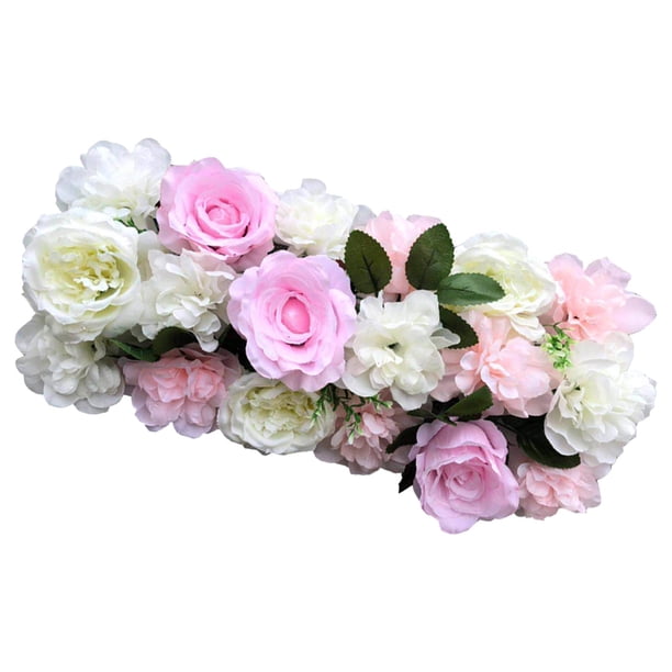 Decoración de pared, de boda, flores, panel de flores artificiales, telón de fondo para ramo de guardería, habitación de bebé, decoración para n blanco