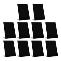 Bothyi - 10X Mini Pizarras Signos En Forma De L Pizarra Rústica Etiqueta Mensaje Tablero De Notas