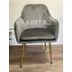 thumbnail image 2 of Pack 2 Poltronas Base Dorada Velvet Lux - Gris, 2 of 3