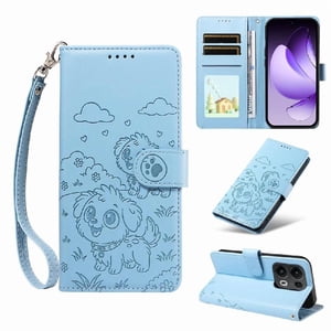 Funda Billetera Foxdock Compatible Con Oppo Reno 14 Pro 5G, Diseño Perrito Tierno, Ranuras Para Tarjetas Y Soporte Plegable