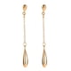 thumbnail image 5 of 1 Par De Aretes De Cadena De Borla Lineal De Cadena Larga Pendientes Pendientes Colgantes De Oro, 5 of 5