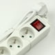 thumbnail image 2 of Regleta con interruptor de red de 2 m, 4 enchufes, cable alargador de 220 V, regleta de calidad con seguridad para niños, color blanco., 2 of 5