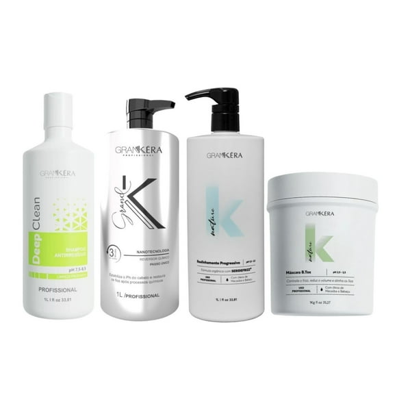 Kit Completo Profesional Deep Clean + Grand K + Nature K GranKéra Profissional