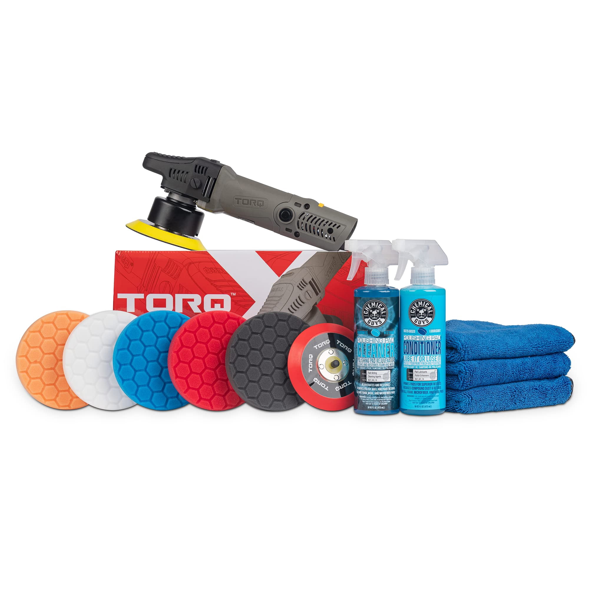 Kit De Pulidora Para Autos Chemical Guys Torqx 700w Desplazamiento De 8 Mm