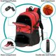 thumbnail image 4 of Mochila deportiva WOLT para baloncesto, fútbol, voleibol, natación, gimnasio, roja, 4 of 7