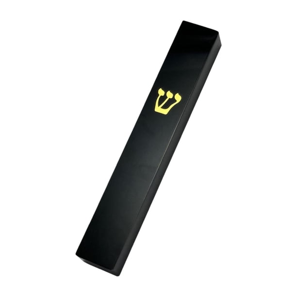 Estuche para mezuzá, funda para mezuzá, fácil de usar, acrílico, regalo de inauguración de la casa, decoración judía, decoración del hogar para sala d Negro