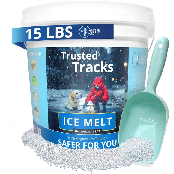 Ice Melt FIREKI, apto para mascotas, 6,8 kg, con cloruro de magnesio puro