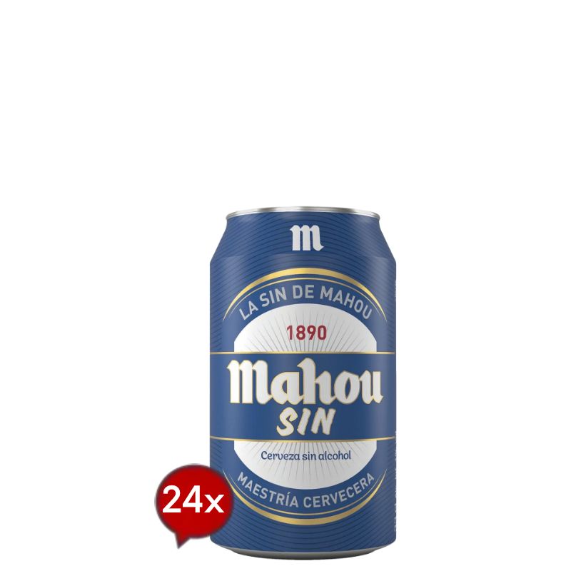 Dos Fuentes - Caja 24 Cervezas Mahou Sin Alcohol, Lata 330Cc