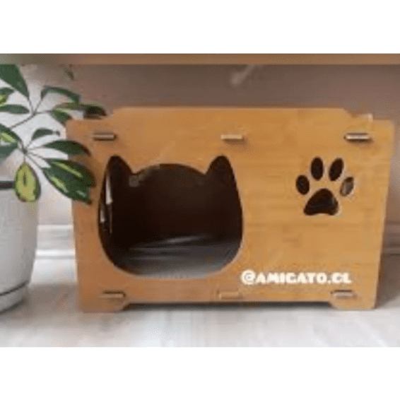 Genérico - Cama Para Gatos Casa De Madera