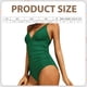 thumbnail image 3 of Trajes de baño de una pieza con cuello en V para mujer, trajes de baño fruncidos con control de abdomen, 3 of 5