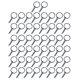 thumbnail image 1 of 50 Piezas De Llaveros Divididos Con Cadena Para Manualidades DIY, Accesorios Para Hacer Llaveros, Color Negro, 1 of 4