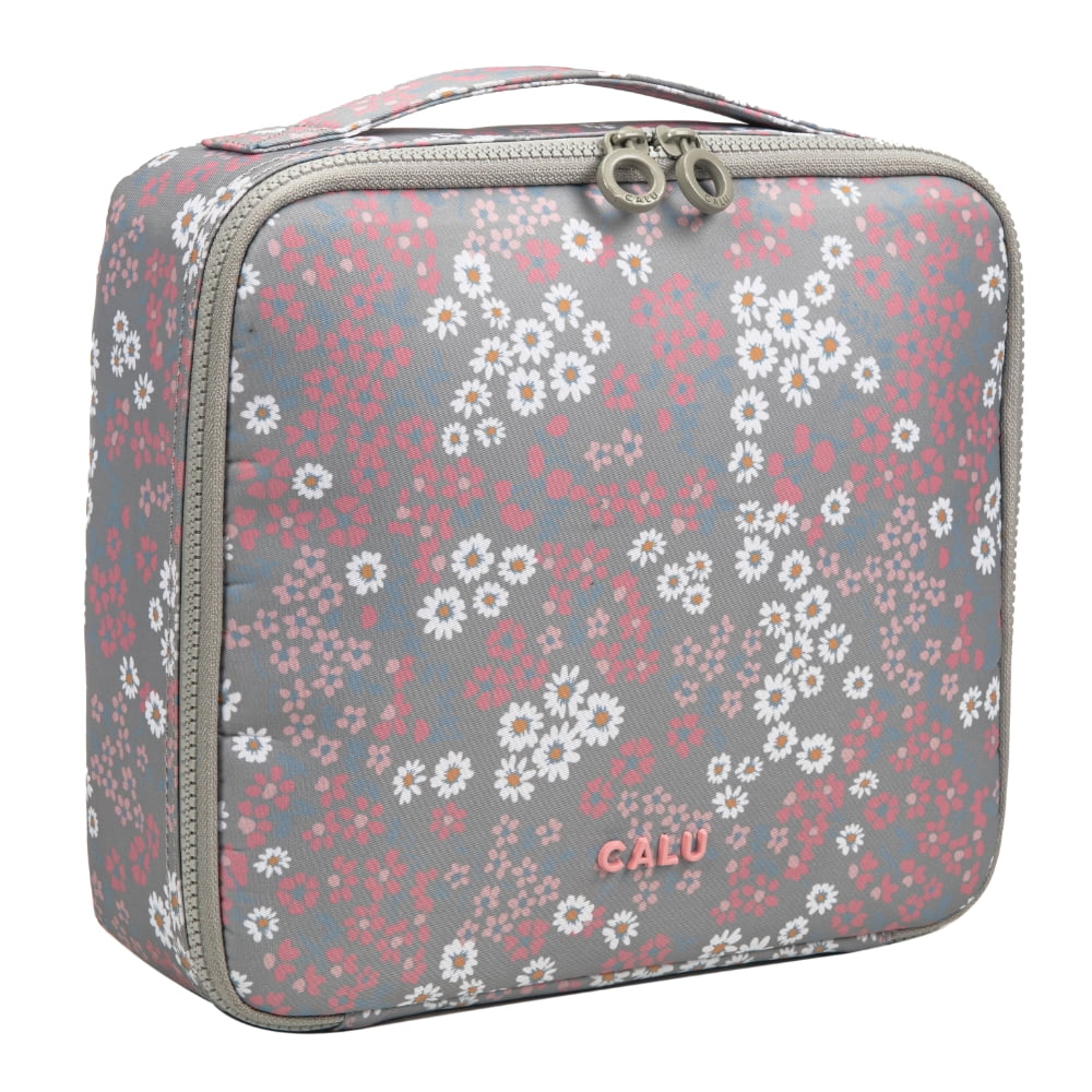 Calu Bags - Cosmetiquero Rígido Wonder Flores Menta Calu