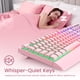 thumbnail image 4 of Teclado para juegos yesbeaut Pink Rainbow retroiluminado LED 104 teclas, 4 of 7