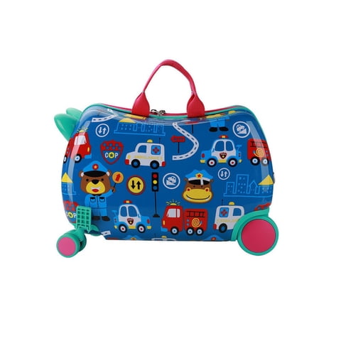 Babyluna - Maleta Andador Infantil Con Ruedas Y Arrastre Azul