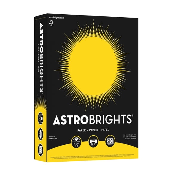 Papel para impresión Neenah Astrobrights Solar Amarillo 216x279 mm