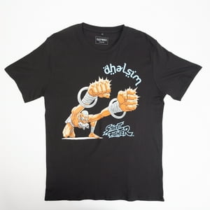 Polera Hombre You Street Fighter Puños Negro