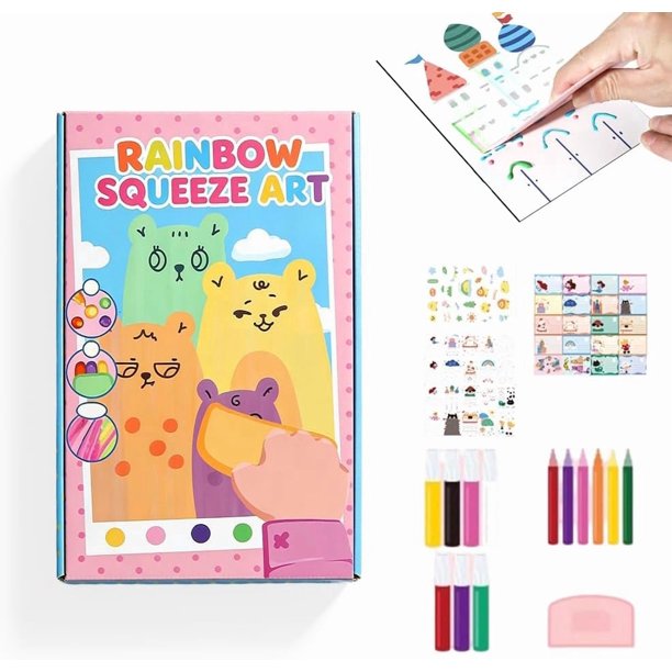 Set arte papel raspar mágico arcoíris creativo pintura espátula kit fiesta regalos