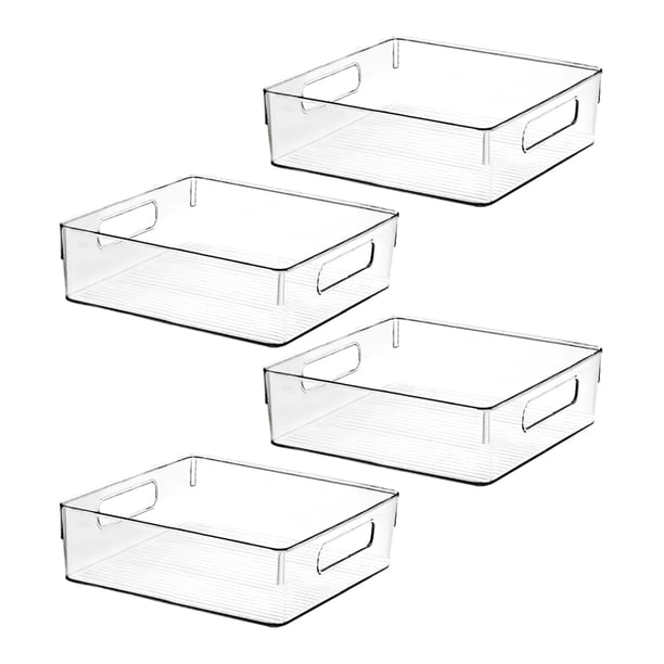 Contenedores de almacenamiento ShelfShaper de plástico transparente, 10.8 x 7.9 x 3.4 pulgadas (juego de 10)
