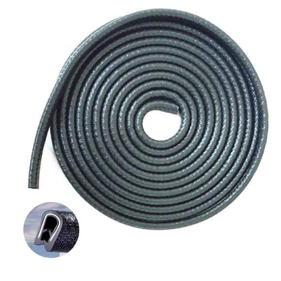 Edge Trim Tsurpcao, pequeño canal en U de caucho de PVC negro, 20 m