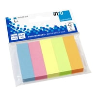 Infonotes - Pack 5 Marcadores De Paginas 15X50Mm Papel Adhesivo Color - Ps