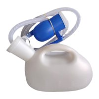 Ioensy - Botella De Orina Masculina Reutilizable Con Asa De Tapa Orinal Para Hombres Para Conducir Al Aire Libre Coche Blanco