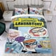 thumbnail image 4 of El Laboratorio de Dexter Conjunto de sábanas temático, trío de piezas, cómodo y amigable con la piel, diseño único, regalo de decoración para el hogar para familiares, amigos y fans,140cm *210cm, 4 of 6