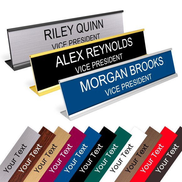 Placa de Nombre ExcelMark Personalizada 5x25 cm 14 Colores