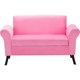 thumbnail image 1 of Banqueta Lua Con Respaldo 2 Cuerpos Felpa Rosado, 1 of 6
