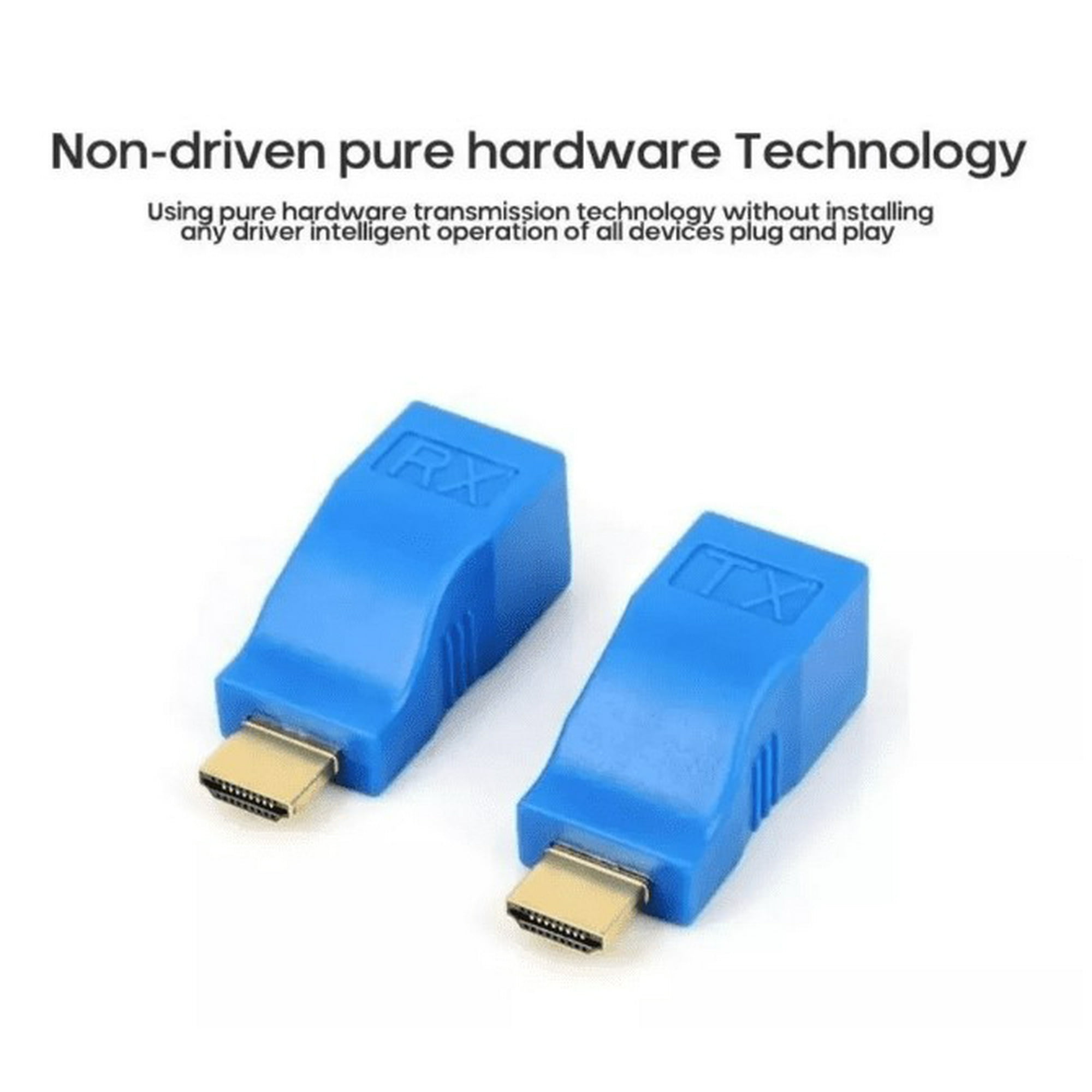 Genérico - Adaptador Extensor Hdmi 30m Sobre Cat 5e6 Utp Red Rj45