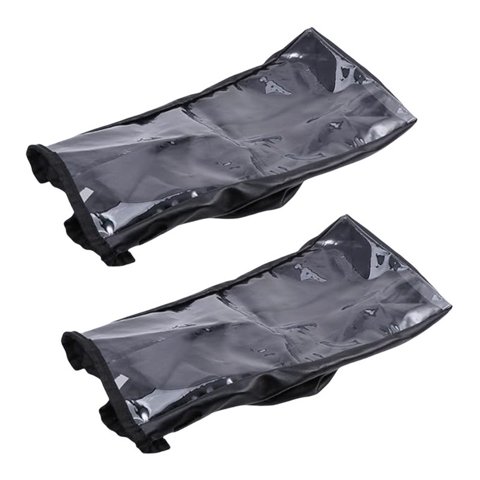 Xusx111 - Cubierta Protectora Del Joystick De Silla De Ruedas De Potencia De 2 Paquetes - Cubierta De Control Del Brazo Eléctrico Impermeable Con Correa Ajustable (Negro)