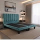 thumbnail image 4 of Cama 2 Plazas Con Respaldo y bases divididas de 150 X 190cm Tapizada en Felpa Turquesa Claro, 4 of 5