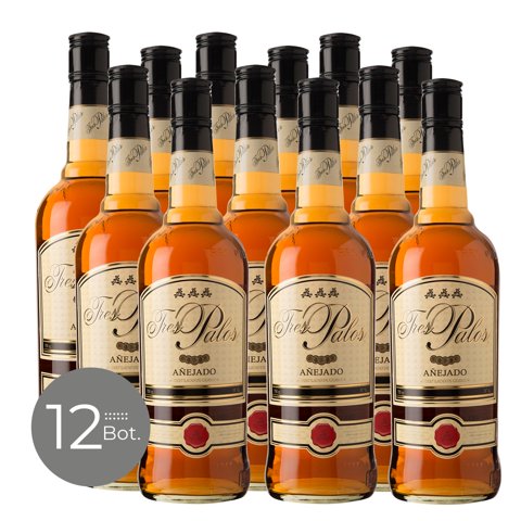 Mitjans - Pack X12 Destilado De Grano Añejo Tres Palos 750Cc