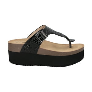 Sandalia Mujer Negro Plataforma Blake Police