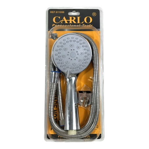 Juego De Ducha Cromado 1 Función 1.75Mts/1/2 Carlo 6000415