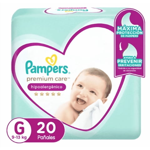 Pack X4 Pañales Pampers Premium Care G 80 Pañales