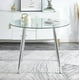thumbnail image 2 of Mesa Redonda De Vidrio Minimalista 120cm - Estructura Silver Plata, 2 of 3