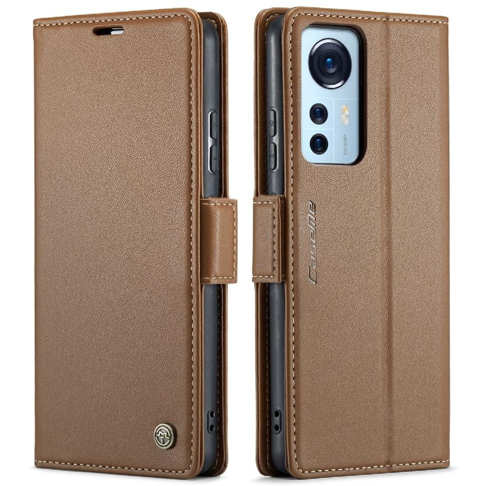 Caseme Tipo Cartera Xiaomi 12/12x/12s Con Cierre Magnético, Rfid, Tarjetero, Soporte, Carga Inalámbrica