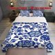 thumbnail image 1 of 3pcs Blue And White Porcelain Style Blue And White Floral Pattern Theme Print Three Piece Bedding Set Soft Quilt Cover And Two Pillowcases, 1 of 5