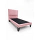thumbnail image 1 of Cama 1 Plaza Respaldo Tubular Rosado Felpa, 1 of 3