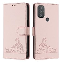 Funda Tipo Cartera Foxdock Para Motorola Moto G Power 2022 Con Soporte, Ranuras, Rfid, Diseño De Gato