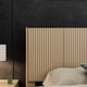 thumbnail image 2 of Wood Headboard Queen Size, 64.4" Wide Wooden Queen Headboard Only, Modern Farmhouse Headboards, Wall Mounted Fluted Panel, Wingback Boho Headboards, Natural Oak, 2 of 3