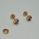 thumbnail image 1 of Aros abridores para bebé y niña de laminados en oro de 20k modelo piedra de circón aguamarina, 1 of 3