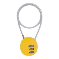 Magideal - Para Casco De Motocicleta, De Cable De Ciclismo, S De Bicicleta De Cable De Acero Retráctil Universal Antirrobo Portátil Para Amarillo