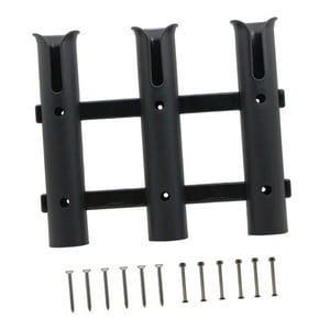 Genérico - Estante Para Caña De Pescar, Equipo De Pesca, Soporte Para Caña De Pescar De 3 Tubos Para Habitación, Garaje, Coche, Negro